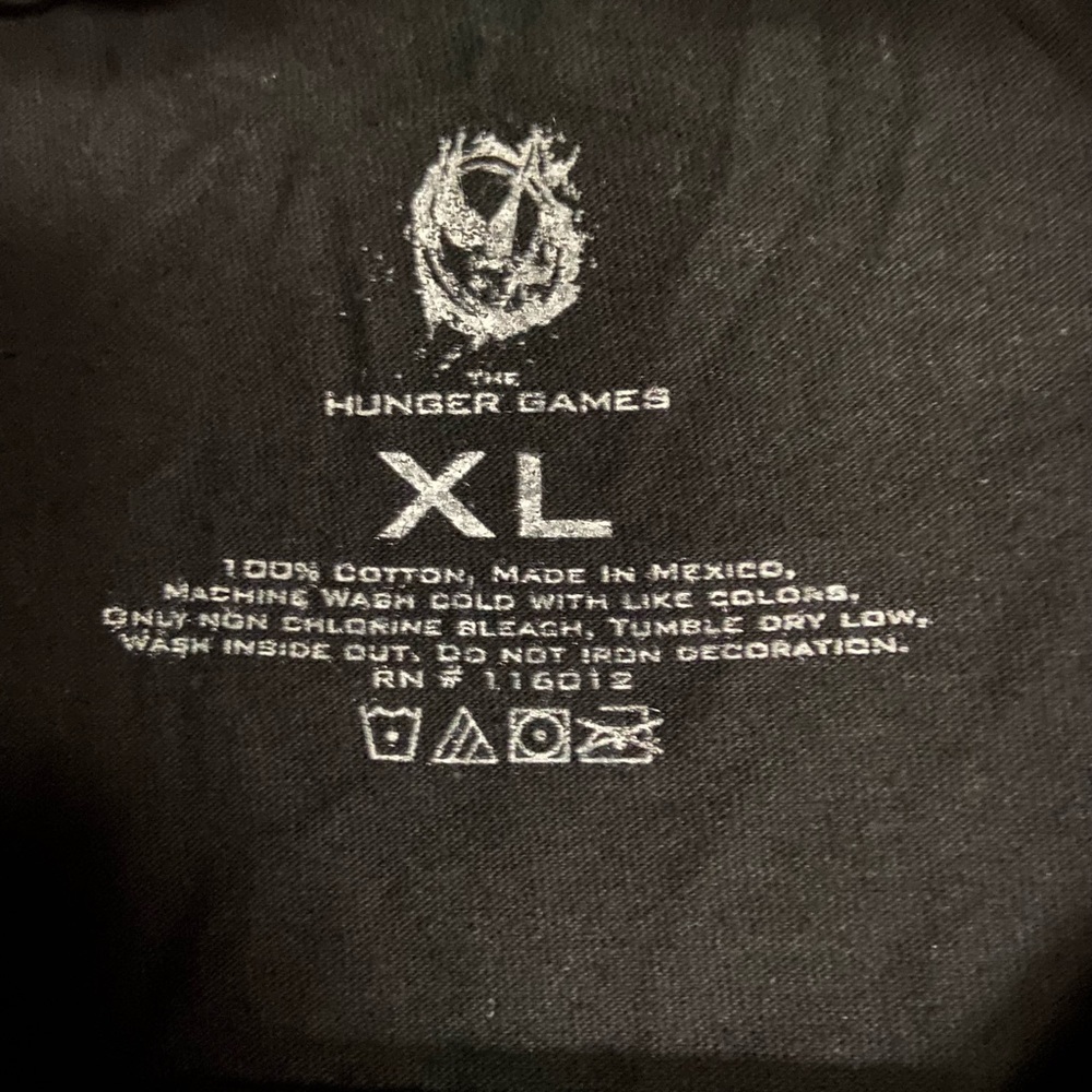 Hunger Games Burning Mocking Jay Y2K Girls T-shirt XL - Picture 2 of 2